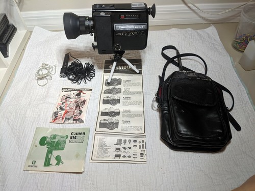 Canon S8 Film Camera Af 514 XL-S Sound Super 8 Cine-Film Autofocus w/accessories