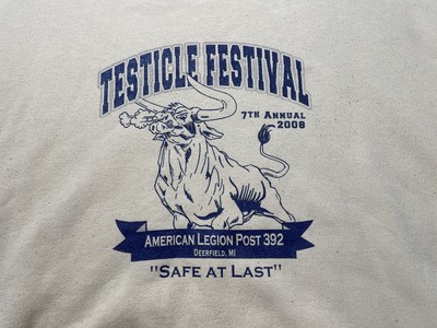 Testicles Festival Crewneck Deerfield, MI 2008  Safe At Last  American Legion