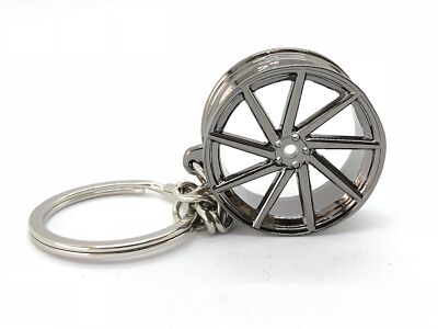 Silver Vossen Wheel Replica Keychain Automotive Part Car Gift Keychain