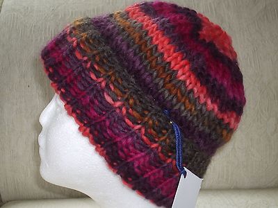 100% Italian Wool - Hand Knit Hat/Watch Cap/Beanie - Choice of 5 Great Colors