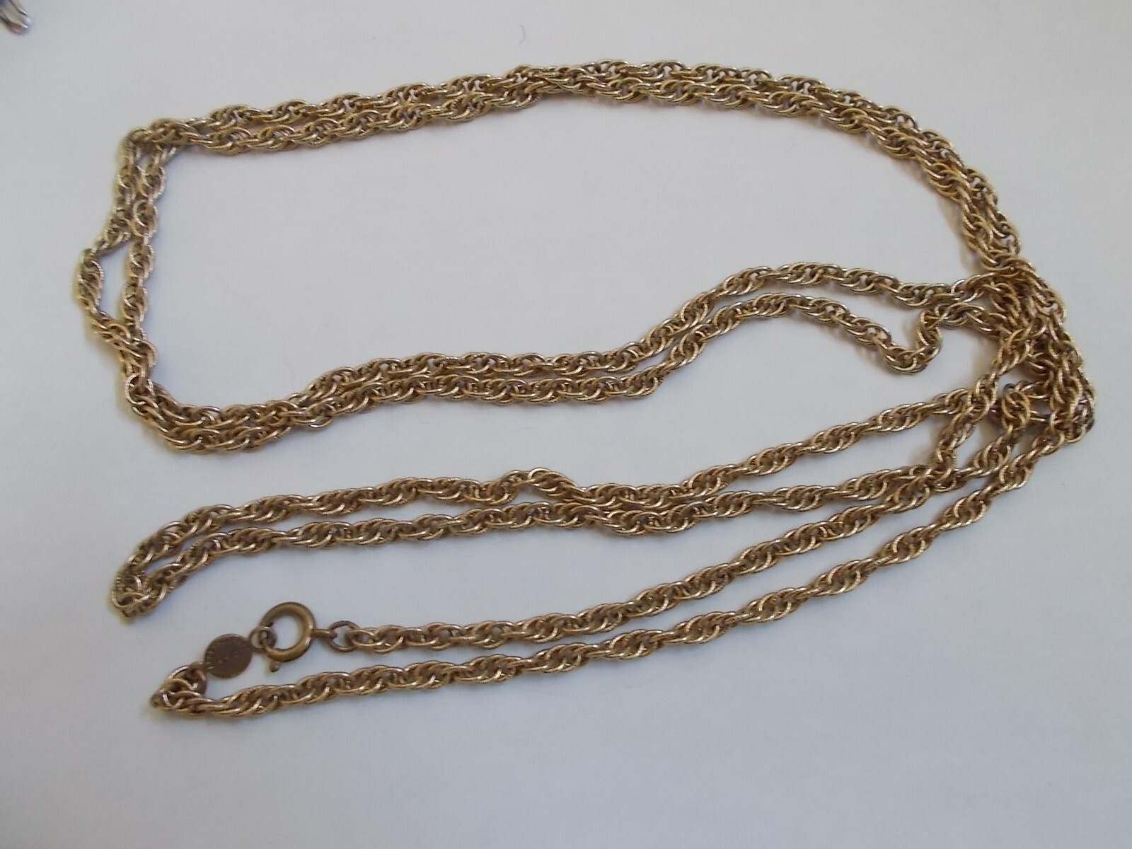 Vtg Accessocraft NYC Goldtone Chain Long 60 Vtg Accessocraft NYC Goldtone Chain Long 60
