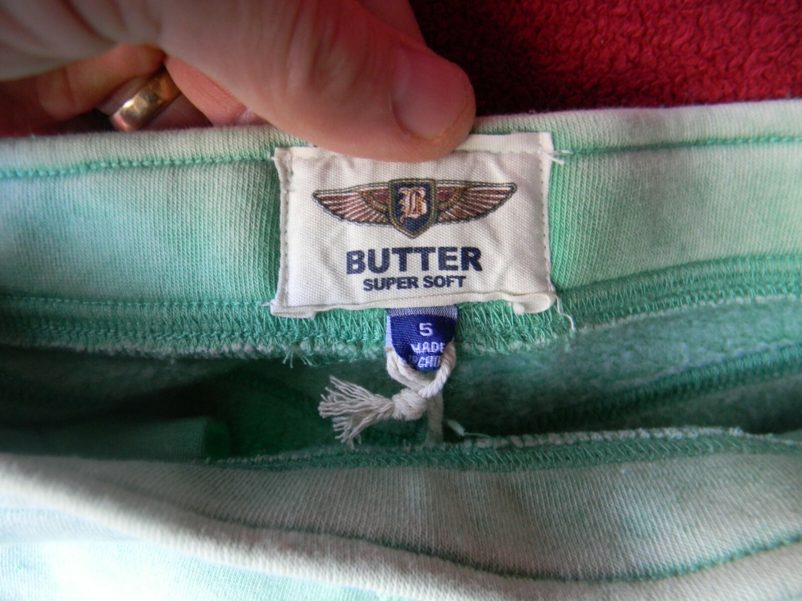 NEW BUTTER Super Soft Juniors (Size 5) Green/Spruce Shorts Trunks Gym