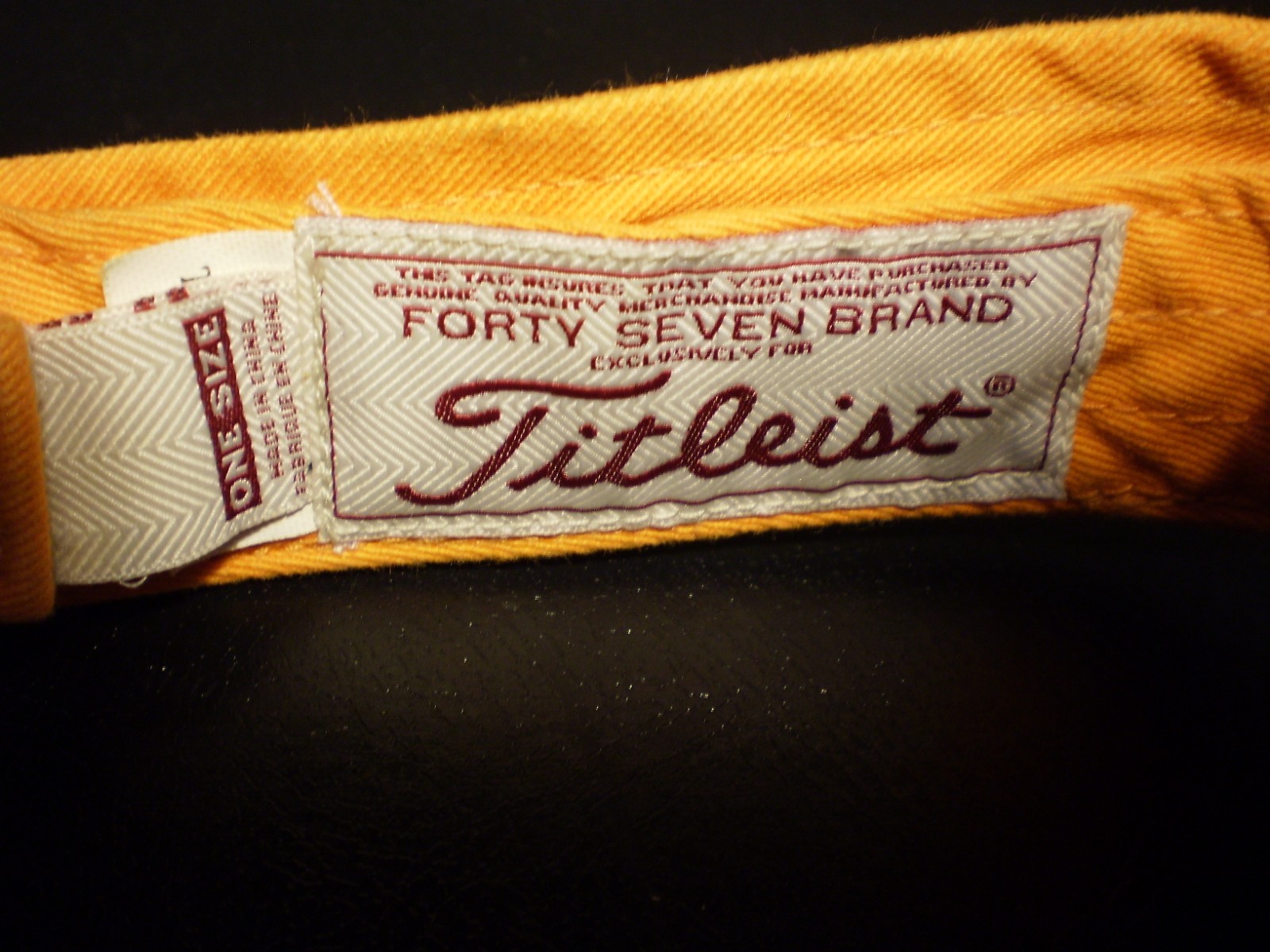 Titleist Forty Seven Visor - UNIVERSITY OF TENNESSEE - White/Orange, NWT!