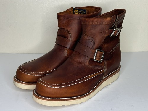 Pre-owned Chippewa Original Elsmere 7" Wedge Pull On Toe Boot Tan 10e 1901m08 In Brown