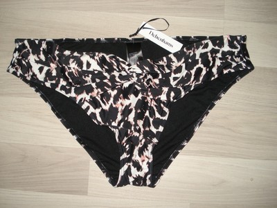 Ladies DEBENHAMS Animal Print Twist Pant Bikini Size 22UK