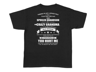 Spoiled Grandson of Crazy Grandma T-Shirt Unisex Funny Family Shirt Grumpy Old