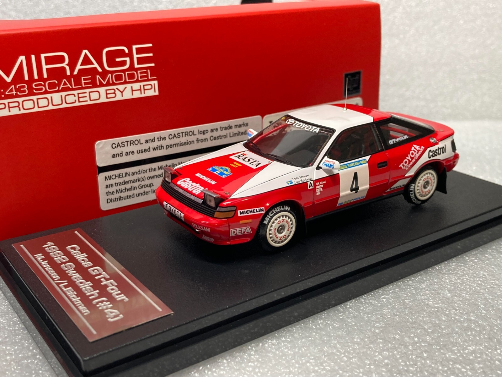 hpi MIRAGE  トヨタ　セリカGT-Four MIRAGE 1/43 トヨタ セリカ GT-Four シルバーメタリック | 鉄道
