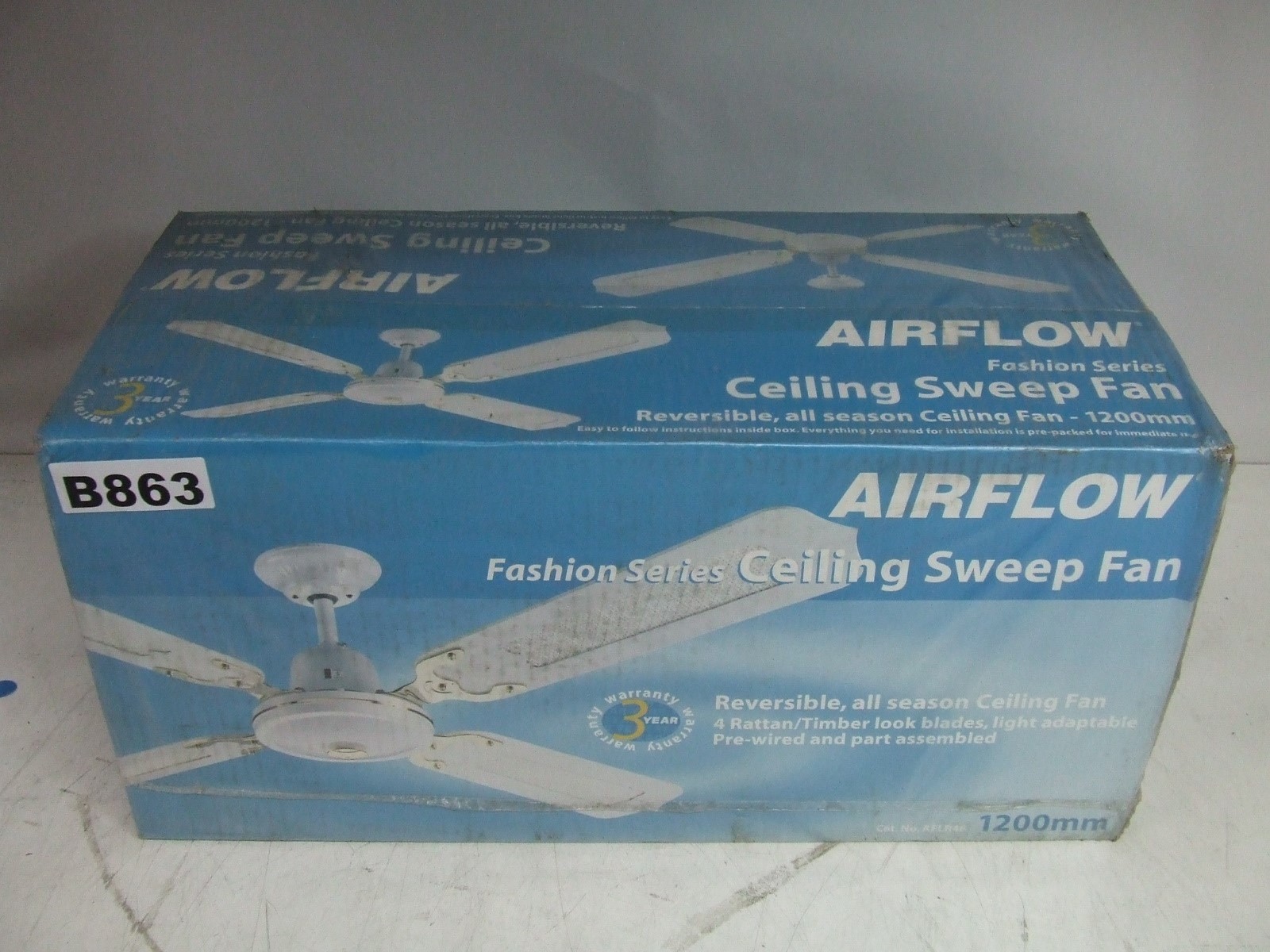 Airflow Aflr48 Fashion Series 4 Blades Ceiling Sweep Fan 1200 Mm
