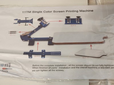11TM Screen Printing Machine With EXTRAS - Speedball Inks, Squeegee's, Frames...