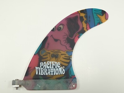 Longboard 6.5'' center fin Pacific Vibrations SURFBOARD  fins