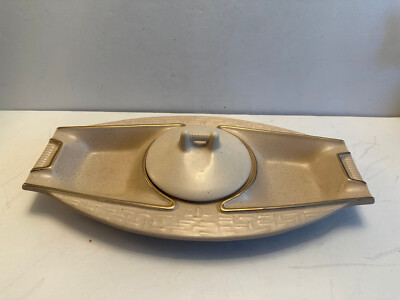 MCM CHIP & DIP, SERVING DISH - 3 COMPARTMENT, USA, CALIF #A11