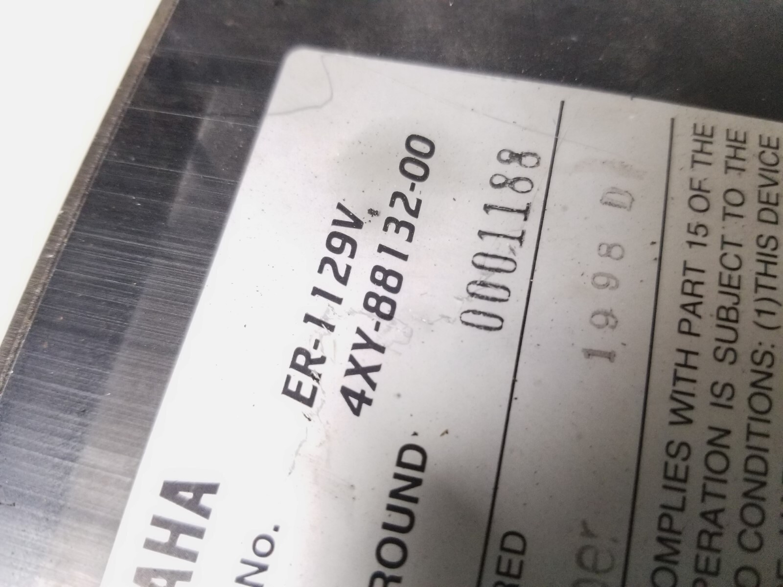 99 Yamaha Royal Star Venture XVZ1300 Radio Module Power Amplifier