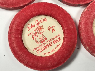 Lot (x5) Vintage Echo Springs Eugene Oregon OR milk dairy caps