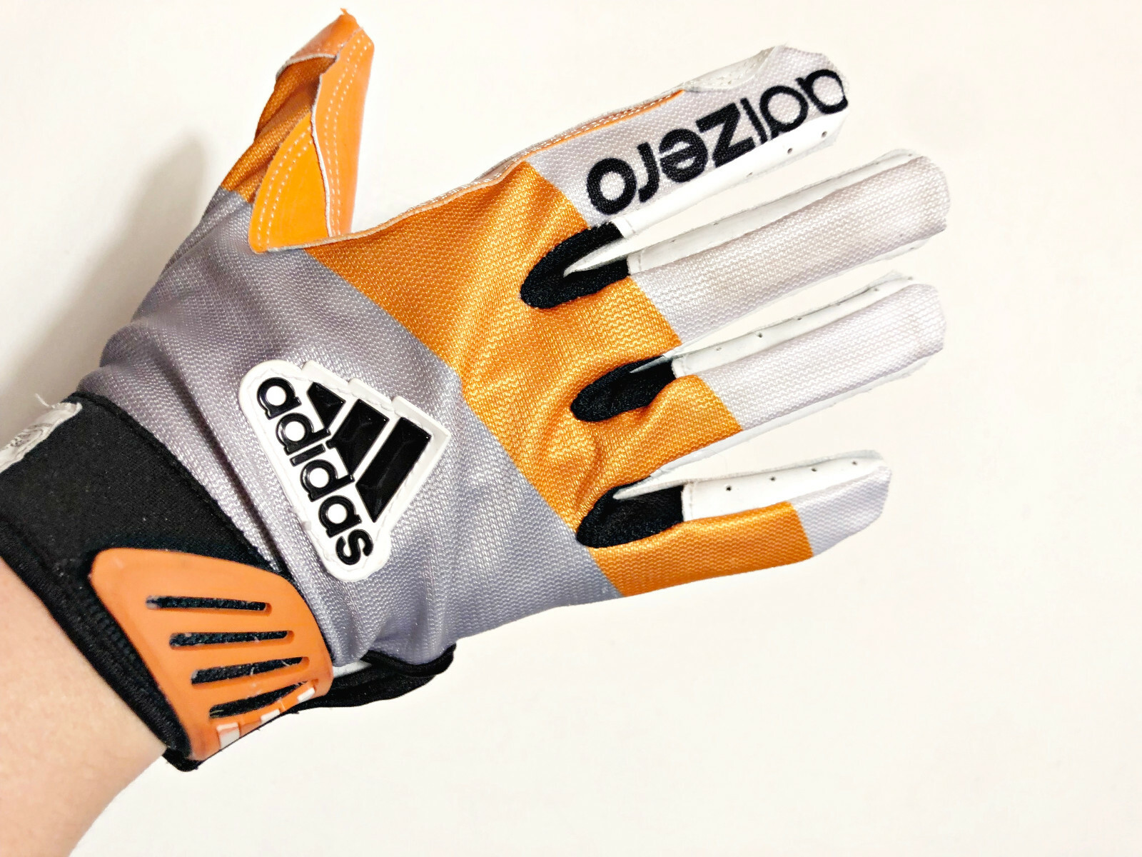 adidas adizero College Series Football Gloves UT Orange White SINGLE RIGHT HAND