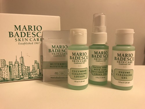 Mario Badescu Skin Care Travel Prodict Set- Cleanser, Toning Spray, Lotion