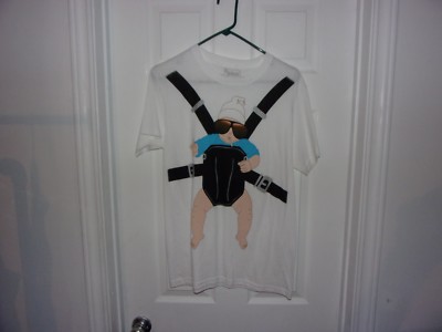 Men's Rough Neck Baby In A Carrier By Spencers Size S