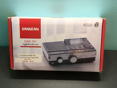 Sangean DAR-101 Professional Grade Digital MP3 Recorder Black New Open Box