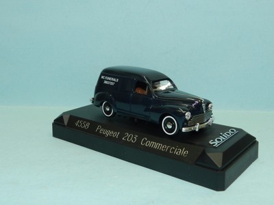 MODIFIED Solido Models Peugeot 203 Commercial Panel Van M C Funerals Boxed