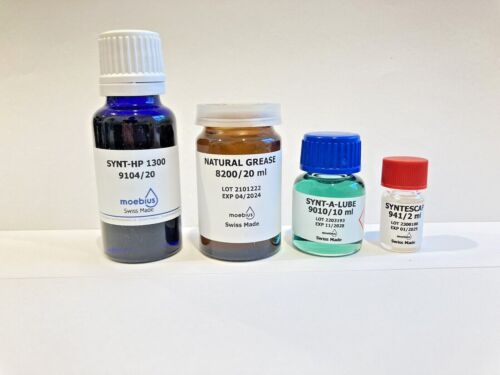 Professional-Grade Moebius Watch Oils and Greases in Affordable Small Vials