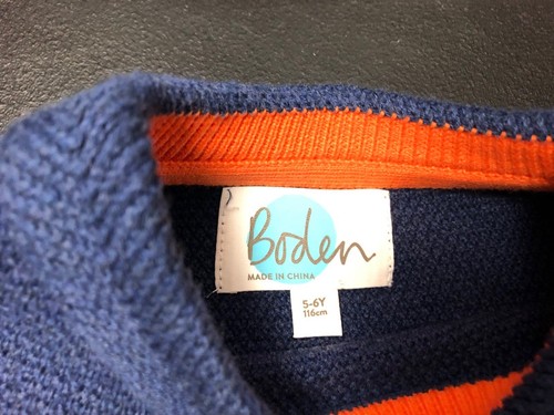Mini Boden Boy’s Size 5/6 Navy Cotton Sweater Great Condition