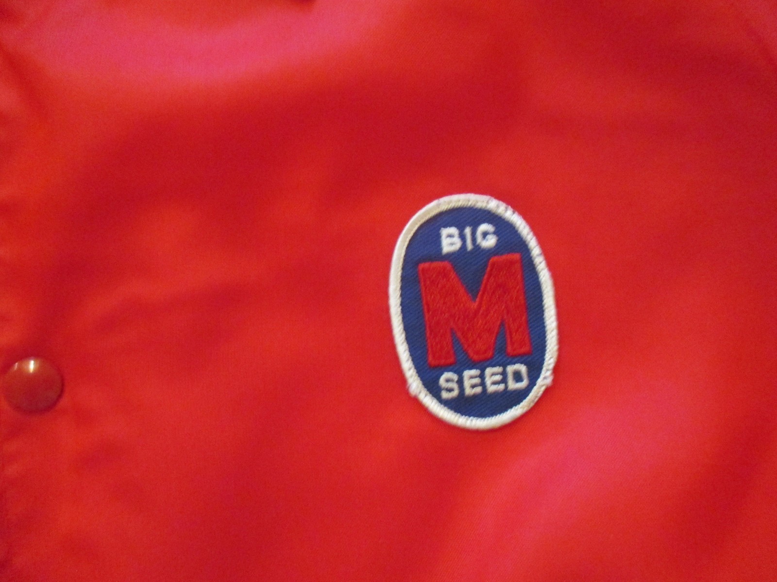 Vintage Big M Seed jacket retro Upstream, seed company coat XL
