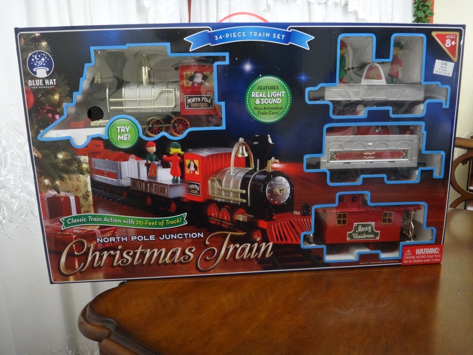 blue hat 34 piece train set
