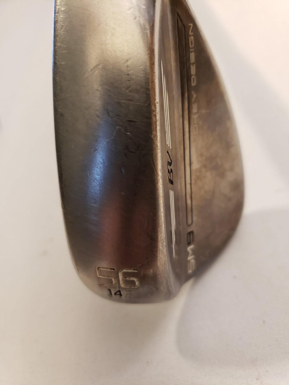 Used Titleist Vokey SM8 - Sandwedge 56* - 14* B - F Grind - Brushed Steel - RH