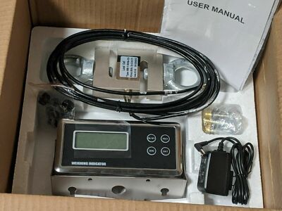5000 LB CALIBRATED S-TYPE LOAD CELL INDICATOR CRANE SCALE TENSION/ COMPRESSION