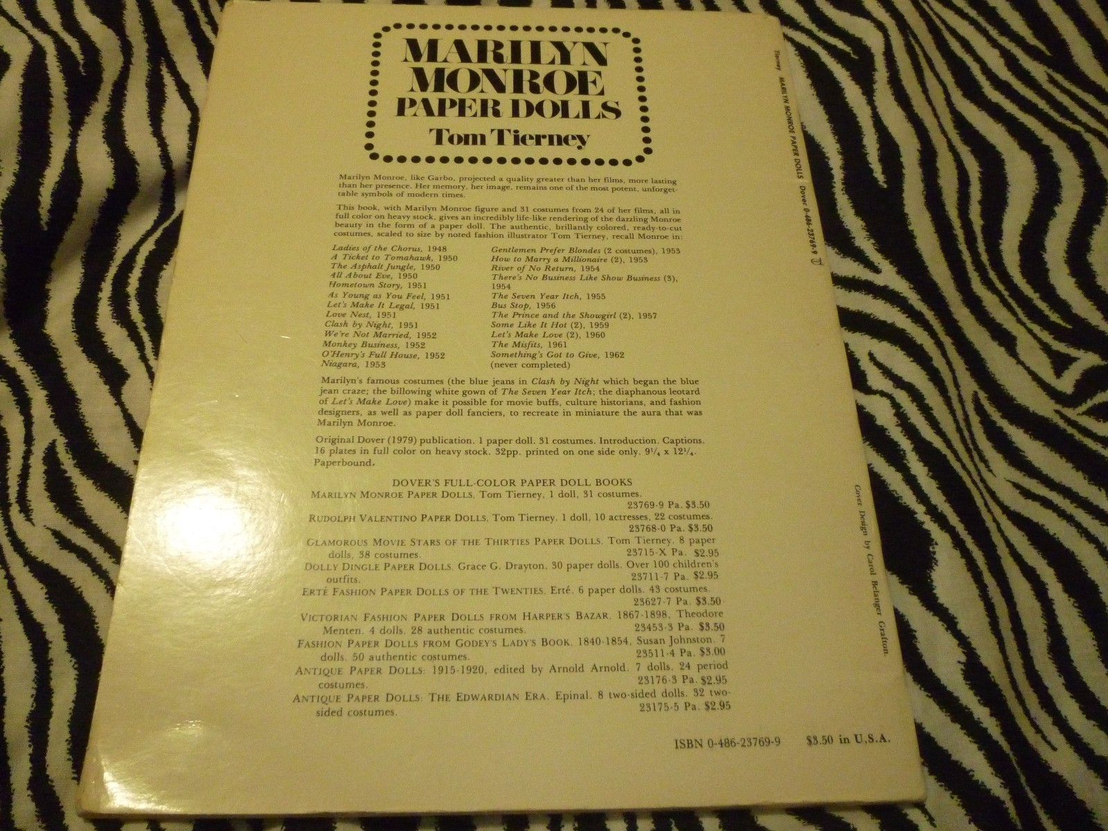 Marilyn Monroe Paper Dolls Vintage Book - Good Condition