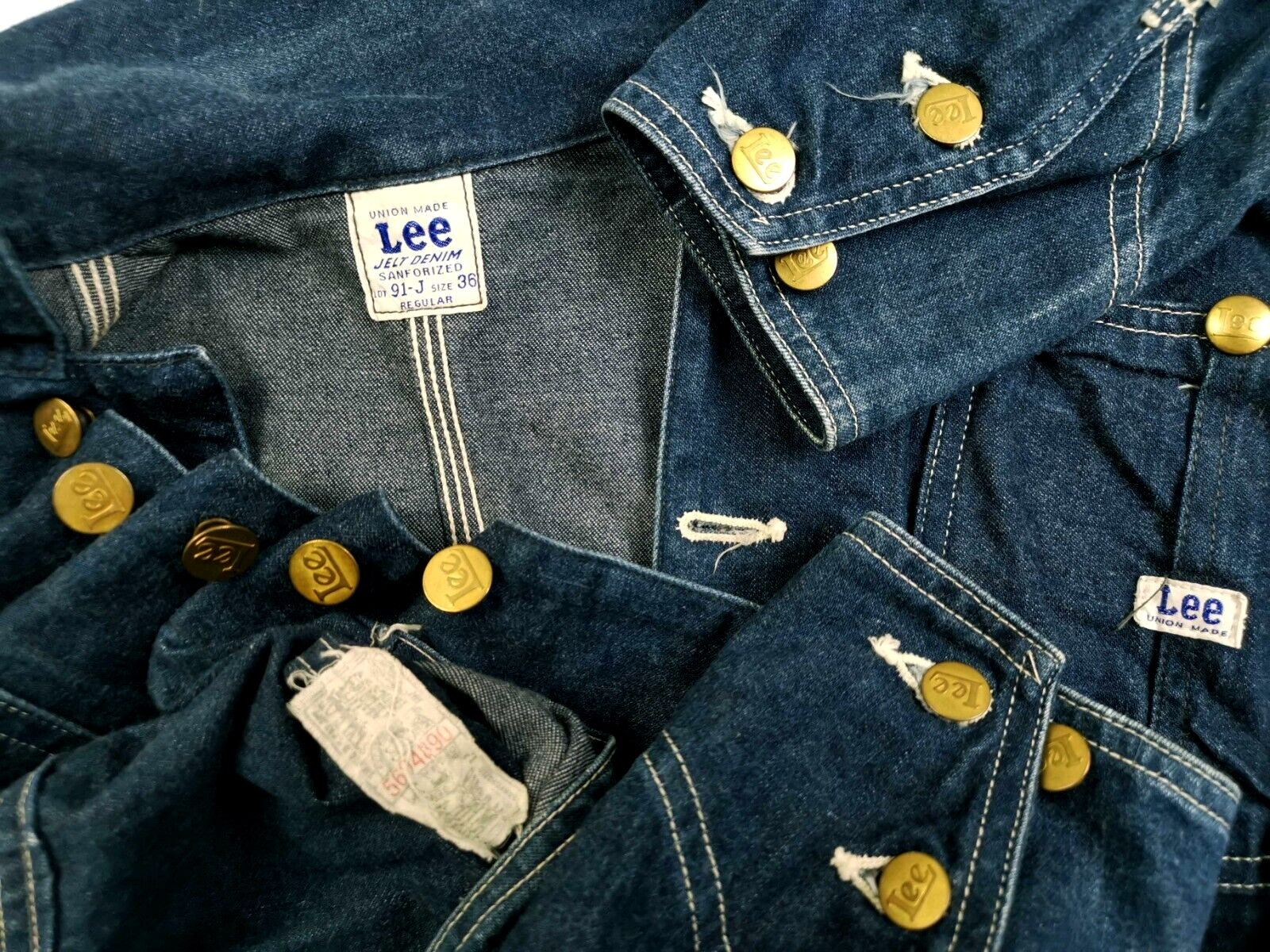 HOT VTG LEE 91-J REPRO UNION MADE SANFORIZED CHORE JELT HOT VTG LEE 91-J REPRO UNION MADE SANFORIZED CHORE JELT