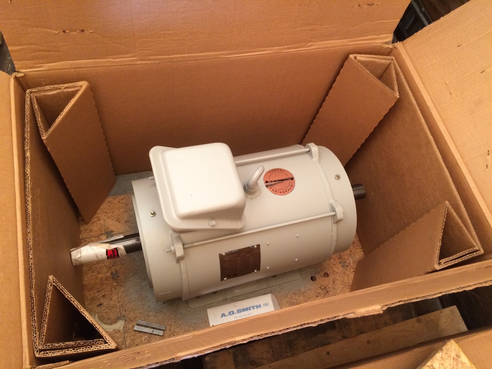 A.O. SMITH Avionic part number 7-850716J3 20HP Electric motor