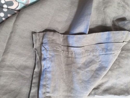 Fieldcrest Linen Pillow Sham Gray Euro 26