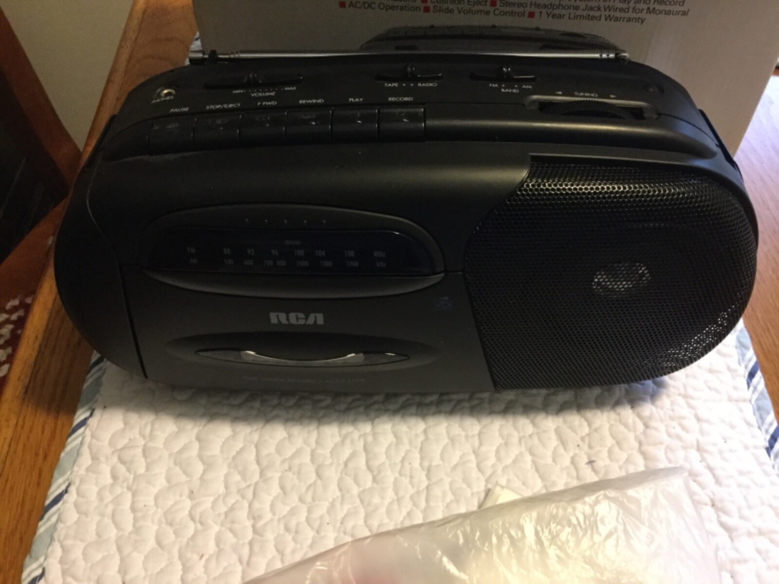 RCA RP-7700 Portable Cassette Player With Radio FM/AM