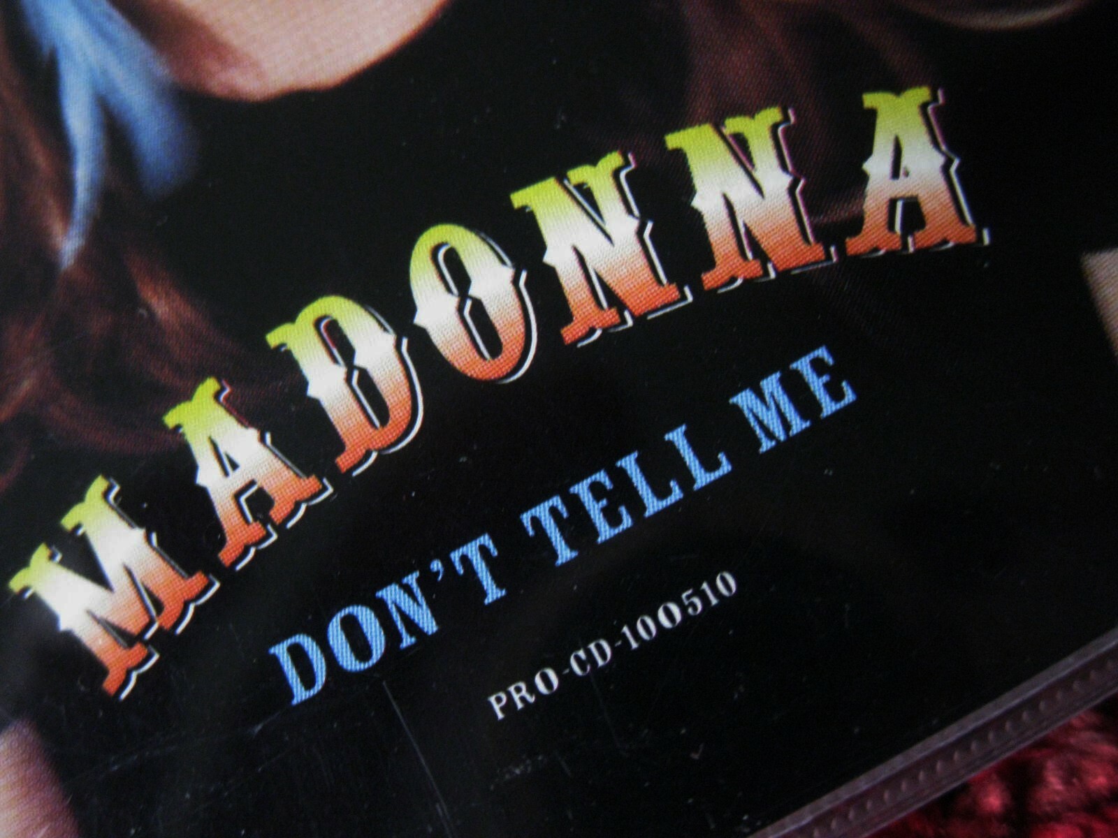 MADONNA DON'T TELL ME MUSIC RADIO PROMO CD PICTURE COLOR FRONT BACK SINGLE DISC eBay