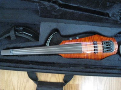 NS Design NEW -WAV-4 Electric 4-String Amber Burst Violin with Hard Case
