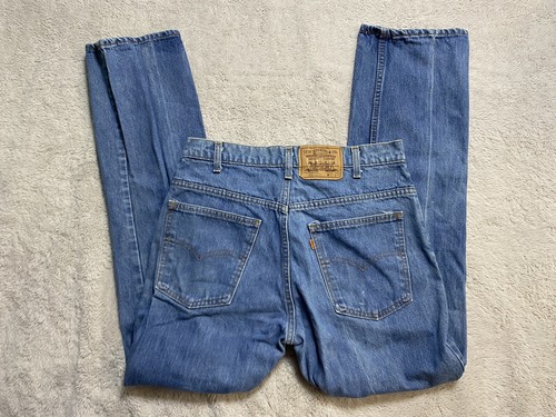 Vintage 80s Levis Orange Tab Jeans 519 Straight Leg Sz 33x32