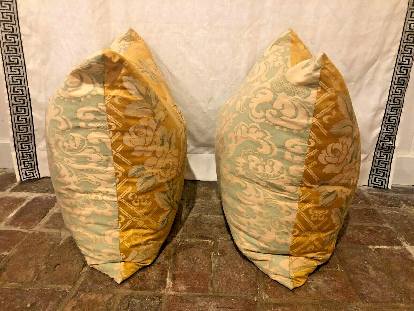 GOREGEOS COUTURE 'Pergolesi' Fortuny Textile Decorative Bolster Pillow Pillows