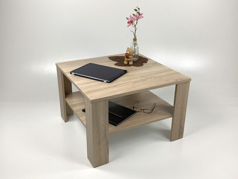 Couchtisch Beistelltisch Sofatisch Wohnzimmertisch Jan 67x67cm Sonoma Eiche Neu