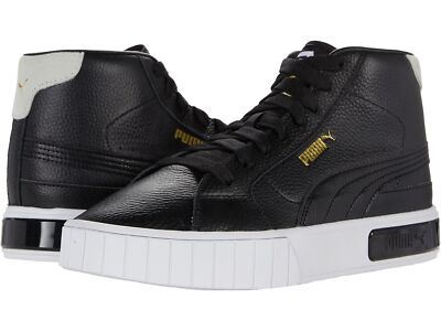 Women's Shoes PUMA CALI STAR MID Leather Lace Up Sneakers 38068303 BLACK / WHITE