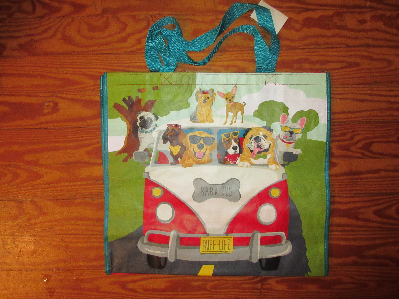 TJMaxx Marshalls Reusable Shopping Tote Gift Bag Dogs VW Bus SO CUTE! NEW