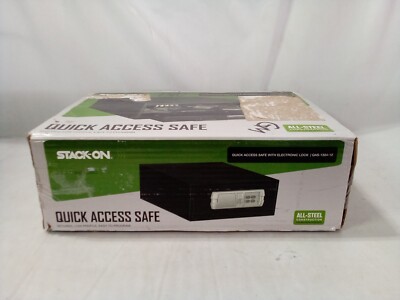 Stack-On Quick Access Low Profile Safe with E-Lock, Black #QAS-1304