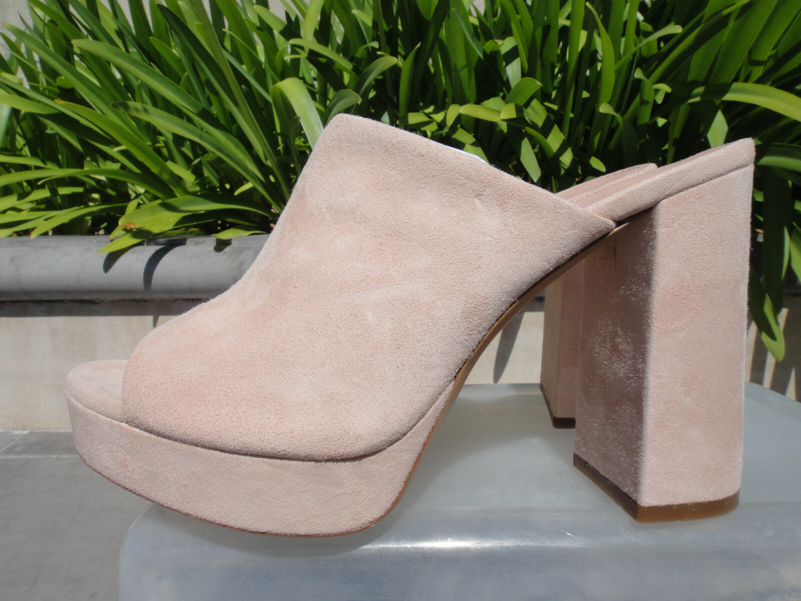 Pre-owned Mansur Gavriel Platform Mule 100mm Heel Rosa(lt Pink) Eur39 Or 40 Msrp$625, In Rosa (lt Pink)