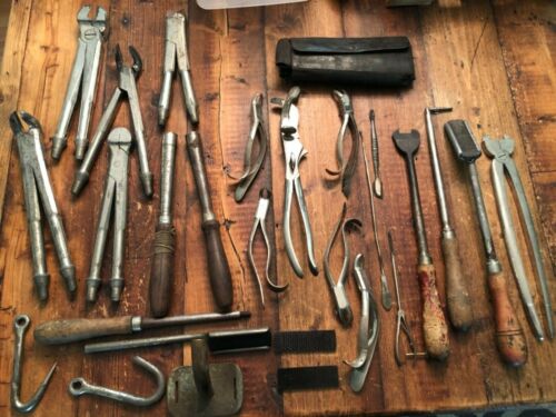 vintage Lot SHARP & SMITH METAL SURGICAL MEDICAL INSTRUMENTS TOOLS Veterinarian 