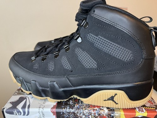 Air Jordan 9 Retro Boot NRG Size 10 Men's AR4491 025 Black/Black-Gum Light Brown