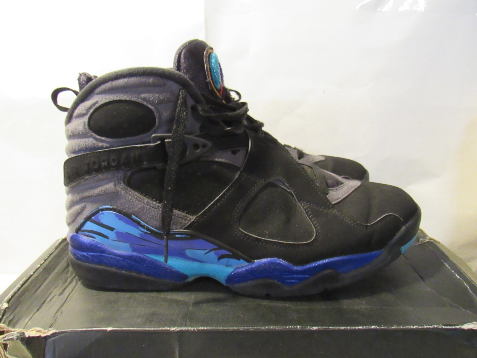 Nike Air Jordan 8 Retro Aqua 2015 Size 10 305381-025 Black