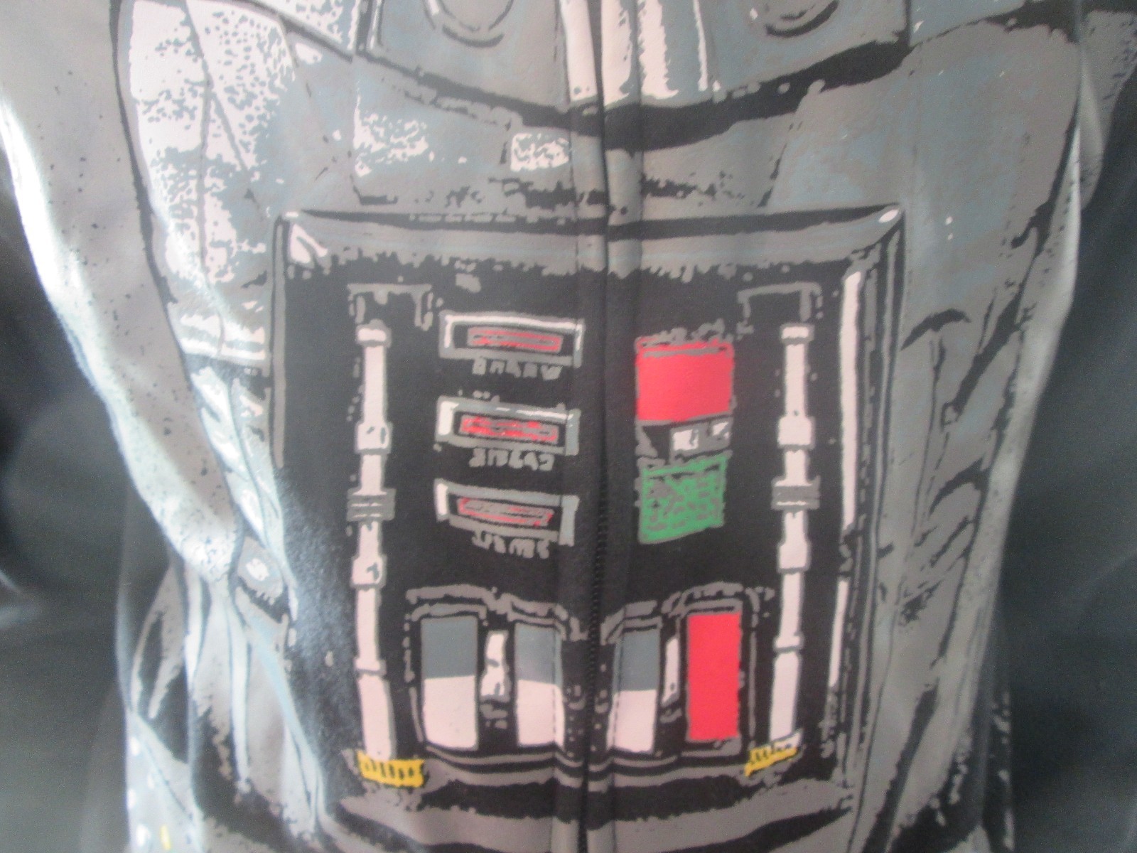 Star Wars Darth Vader Zip Up Sweatshirt HALLOWEEN Hooded mask BOYS LARGE 10/12