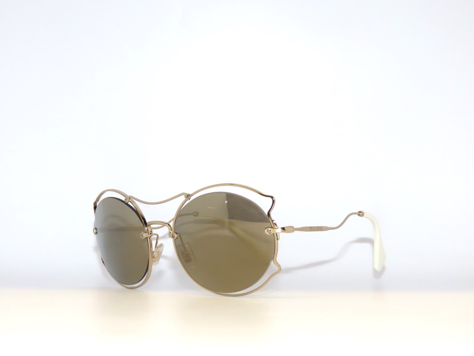 Miu Miu MiuMiu 50S 50 ZVN-1C0 Antique Gold Mirror Gold