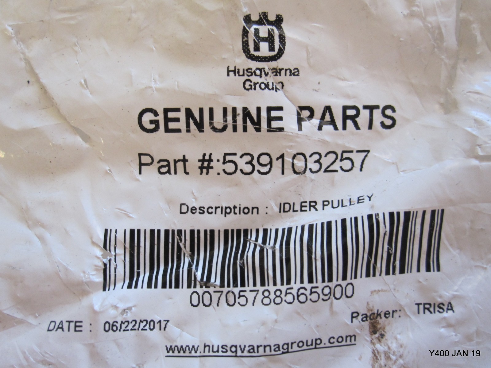 One Idler Deck Pulley for Craftsman & Husqvarna Mowers, 5/8