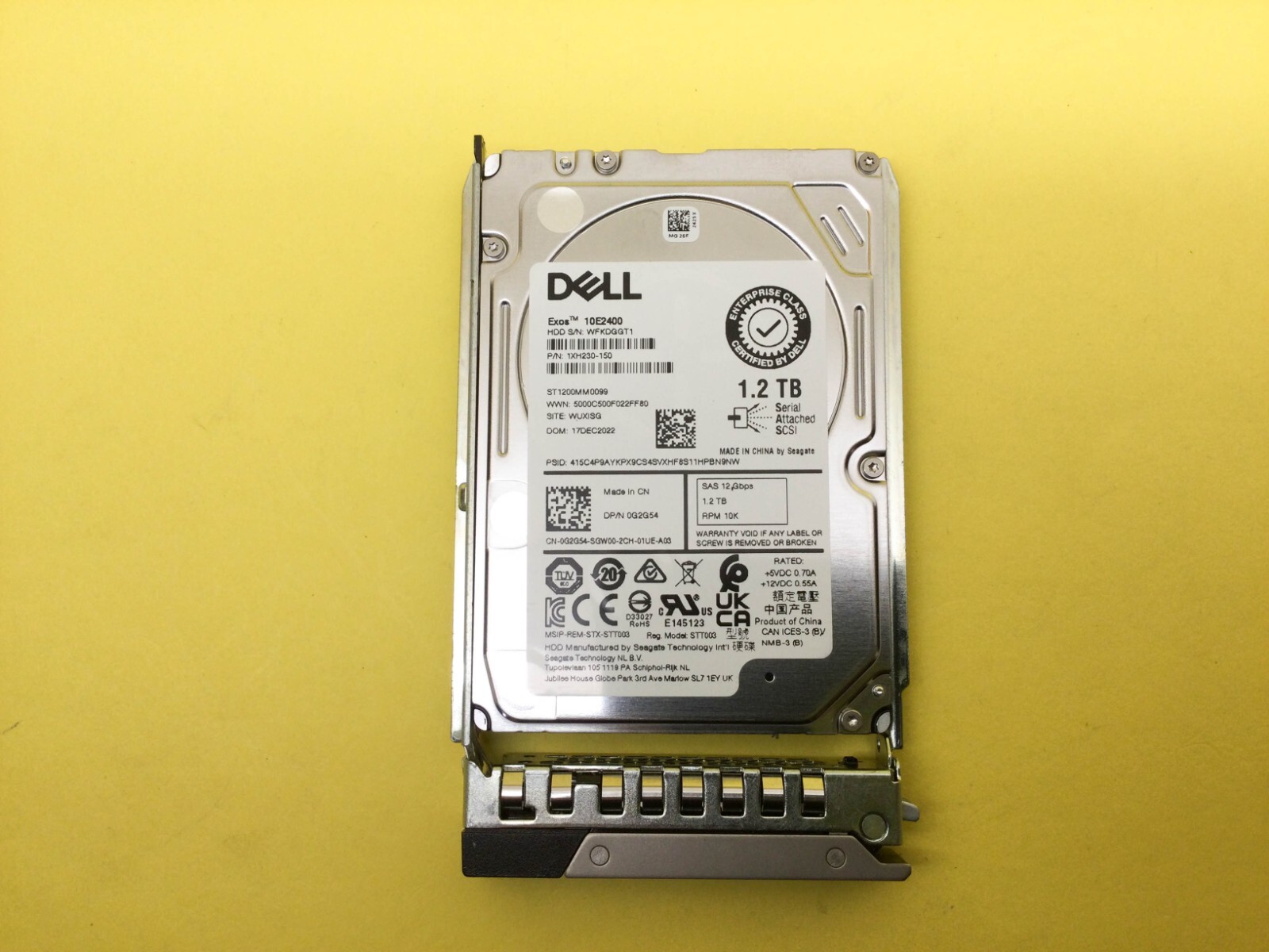 G2G54 DELL 1.2TB 10K SAS 12Gb/s 2.5