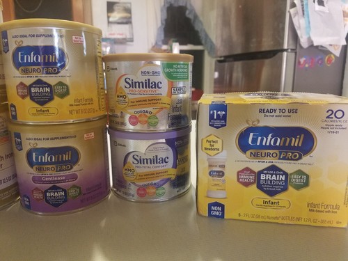 Various Infant Formulas Lot Enfamil Powder Ready To Use Similac Parents Choice